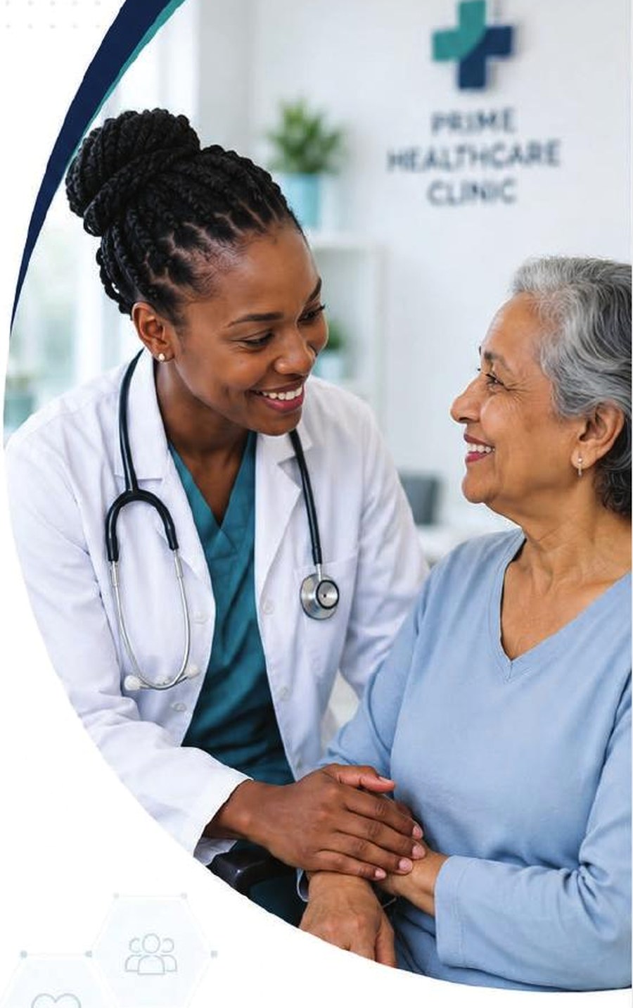 Healthcare professional assisting a patient